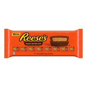 REESE'S Milk Chocolate Peanut Butter Cups, Full Size, 1.5 oz., 10 pk.