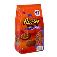 REESE'S Milk Chocolate Peanut Butter Pumpkins Candy, Halloween, Bulk Bag (39.8 oz., 65 pcs.)