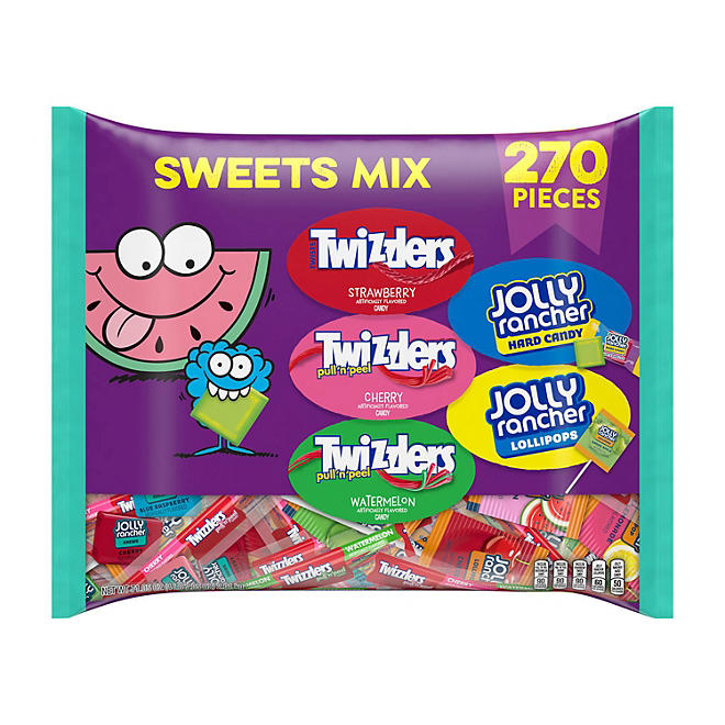 JOLLY RANCHER and TWIZZLERS Fruit Flavored Candy, 270 pcs.