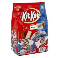 KIT KAT® Assorted Milk Chocolate and Creme Snack Size Wafer Candy Bars, Individually Wrapped, Bulk Bag (49 oz., 100 pcs.)
