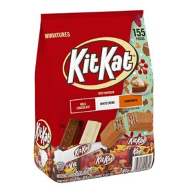 KIT KAT Miniatures Assorted Milk Chocolate and Creme Wafer Candy Bars (46.5 oz., 155 pc.)