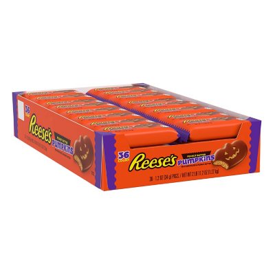 REESE'S Pumpkins, Milk Chocolate Peanut Butter Candy, 1.2 oz., 36 ct ...