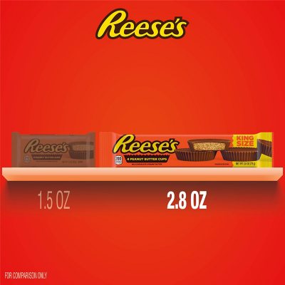 REESE'S King Size Milk Chocolate Peanut Butter Cups 2.8 oz. - 144/Case