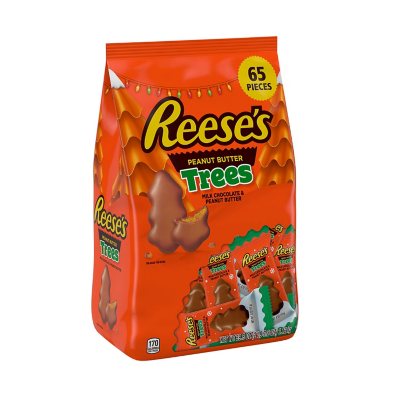 REESE'S Milk Chocolate Peanut Butter Trees Candy, Christmas, Bulk Bag ...