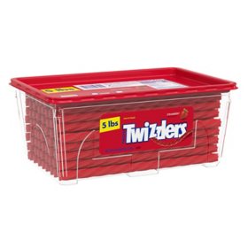 TWIZZLERS Strawberry Flavored Twists Tub, 5 lbs.