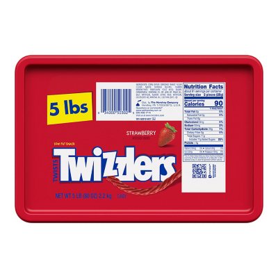 TWIZZLERS Strawberry Flavored Twists Tub, 5 lbs. - Sam's Club