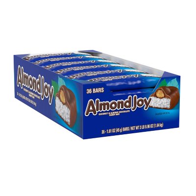 ALMOND JOY Coconut and Almond Chocolate Candy Bars, Full Size, 36 pk.