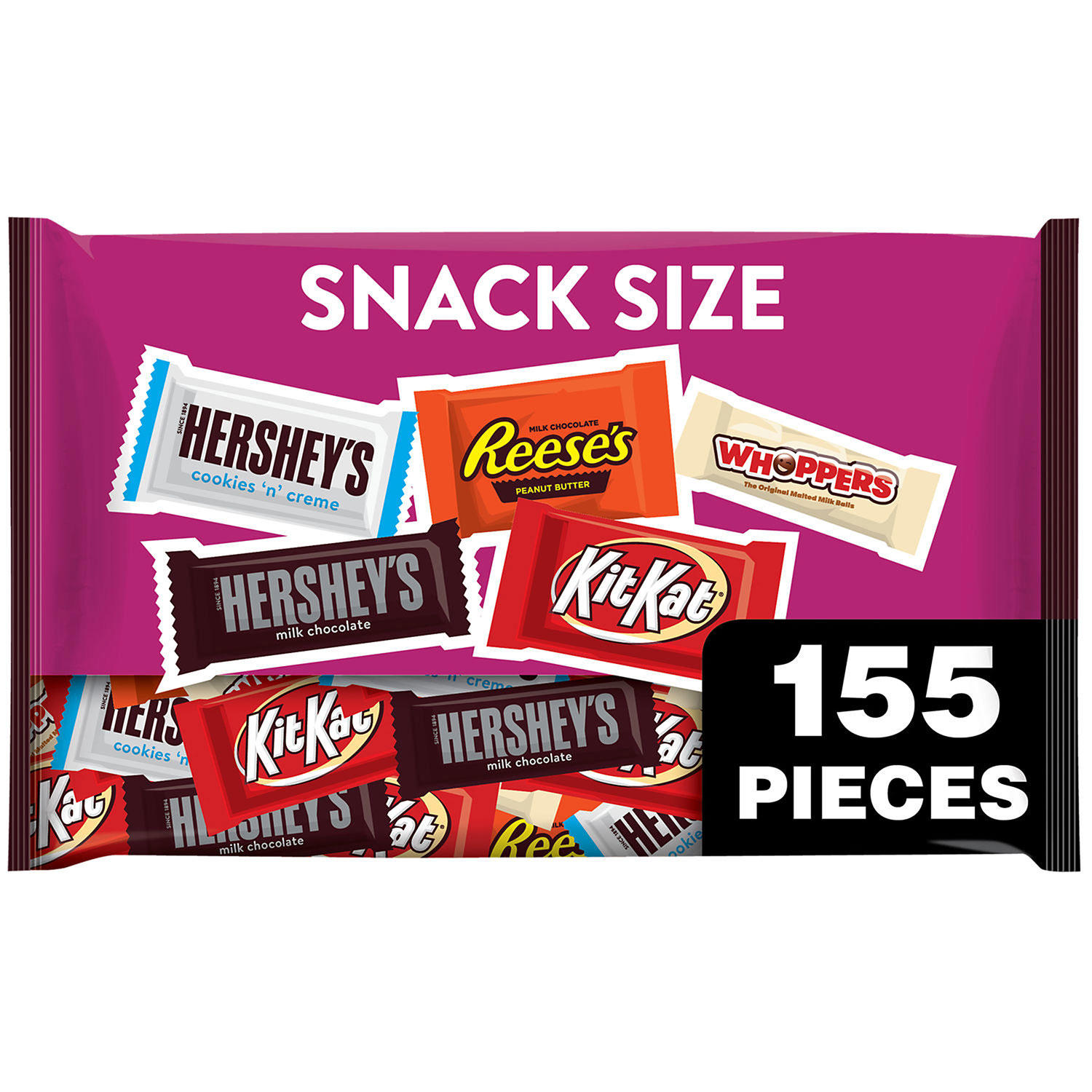 Hershey Assorted Flavored Snack Size Candy (155 pcs.)