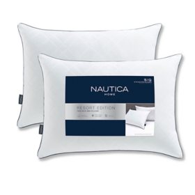 Nautica Home Resort Edition Bed Pillow, 2 Pack, Assorted Sizes