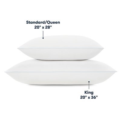 Serta Perfect Sleeper Comfy Sleep Eco-Friendly Bed Pillow, 2 Pack (Assorted  Sizes)