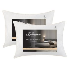Bellissimo Premium Luxury Hotel Bed Pillow, 2 Pack, Assorted Sizes