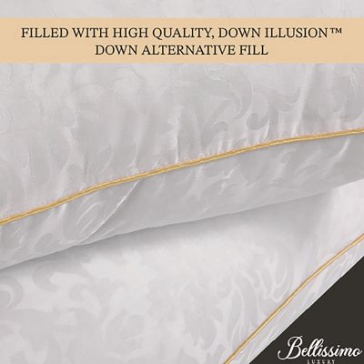 Bellissimo Premium Luxury Hotel Bed Pillow, 2 Pack (Standard/Queen)