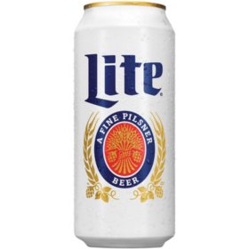 Miller Lite Beer 16 fl. oz. can, 24 pk.