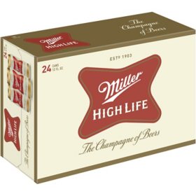 Miller High Life, 12 fl. oz. can, 24 pk.