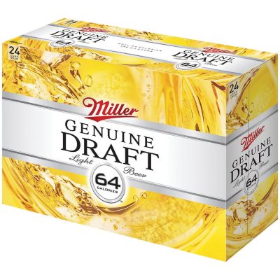 Miller® Genuine Draft 64 Light Beer - 24 / 12 oz. - Sam's Club