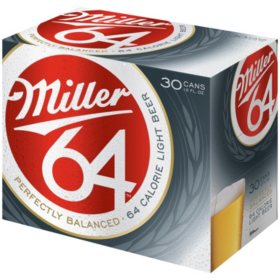 Miller 64 Light Beer (12 fl. oz. can, 30 pk.)