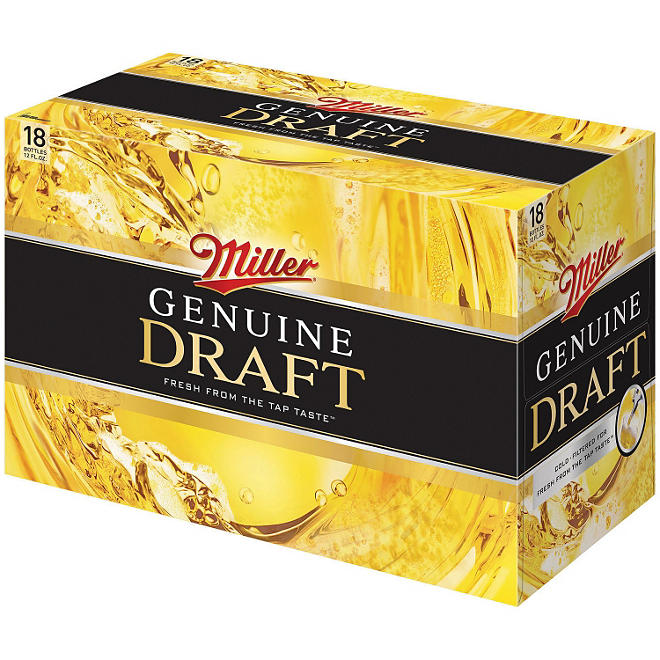 Miller Genuine Draft Beer (12 fl. oz. bottle, 18 pk.)
