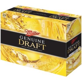 Miller Genuine Draft Beer (12 fl. oz. can, 24 pk.)