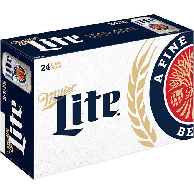 Miller Lite Lager Beer 10 fl. oz. can, 24 pk.
