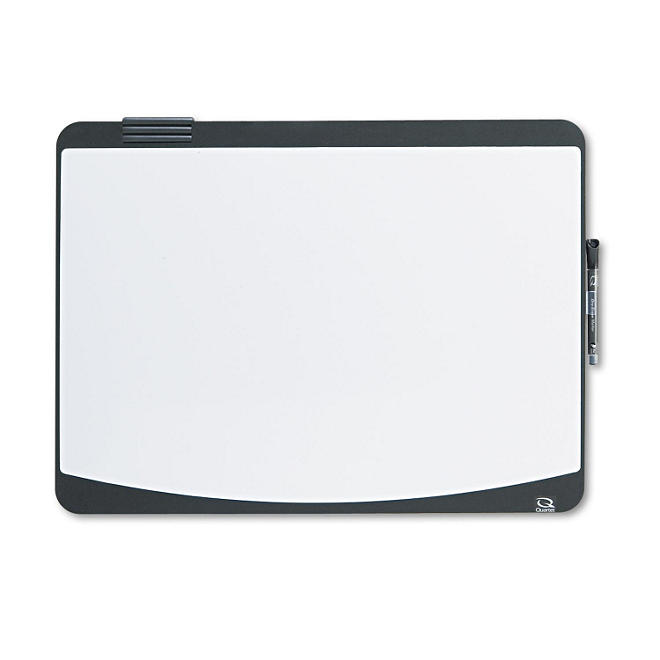 Quartet - Tack & Write Board, 23 1/2 x 17 1/2, Black/White Surface -  Black Frame