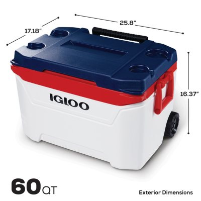 60 qt rolling cooler