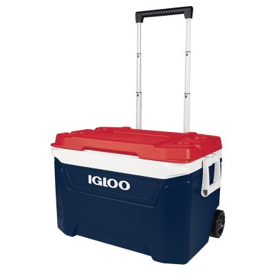 Blue igloo best sale cooler with wheels