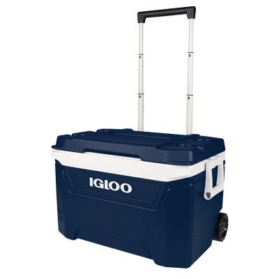 Igloo Laguna Wheeled Roller Cooler, with Handle, 26-L, Blue