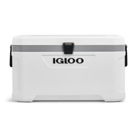 Igloo 70 QT Marine Ultra Ice Chest Cooler, White and Gray