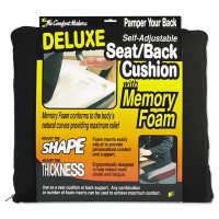 Master Caster Deluxe Seat/Back Cushion with Memory Foam, Black