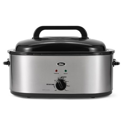 20 QT, White Roaster oven with Self-Basting Lid 
