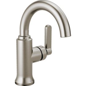 Delta Alux™ Single Handle Bathroom Faucet in Spotshield Brushed Nickel		
