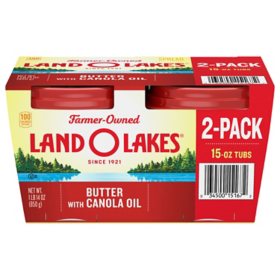 Land O'Lakes Butter with Canola Oil, 15 oz., 2 pk.