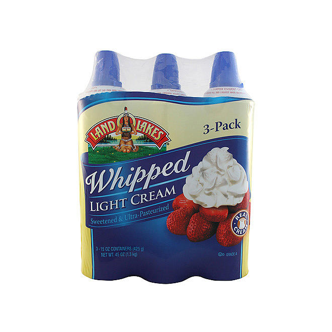 Land O'Lakes Whipped Light Cream 15 oz. cans - 3 ct.