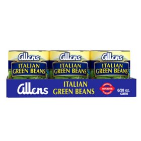 Allens Italian Style Green Beans, 28 oz., 6 pk.