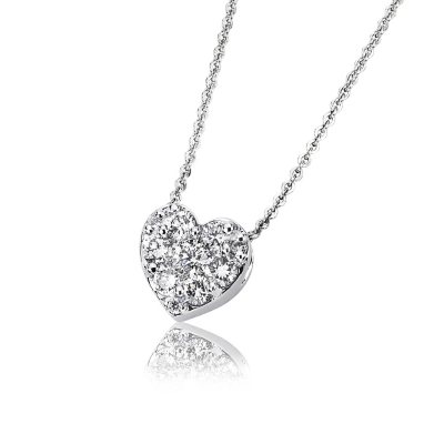 Sam's club diamond 2025 heart necklace