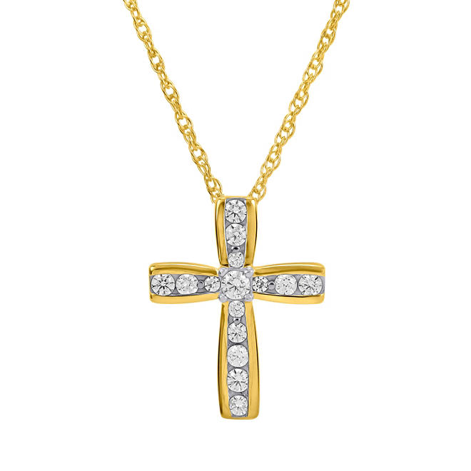 0.25 ct. t.w. Diamond Cross Pendant in 14K Yellow Gold (H-I, I1)
