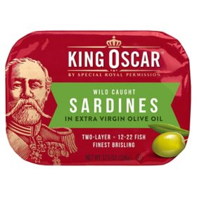 King Oscar Brisling Sardines in Extra Virgin Olive Oil 4pk.