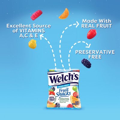 Welch's Juicefuls, Mixed Fruit Fruit Snacks, 1 Ounce, 6 Pouches 