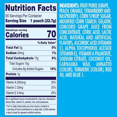 Welch's Juicefuls, Mixed Fruit Fruit Snacks, 1 Ounce, 6 Pouches 