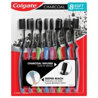 Colgate Charcoal Infused Floss-Tip Slim Soft Toothbrush (8 pk.)