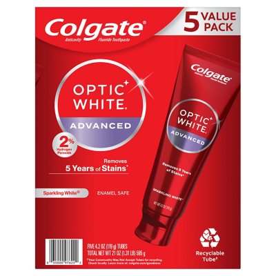 UPC 035000976222 product image for Colgate Optic White Advanced Teeth Whitening Toothpaste, Sparkling White (4.2 oz | upcitemdb.com