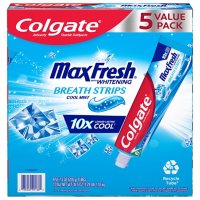 Colgate Max Fresh Toothpaste with Mini Breath Strips, Cool Mint (7.3 oz., 5 pk)