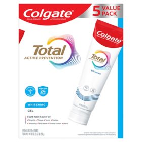 Colgate Total Whitening Gel Toothpaste, 6 oz., 5 pk.