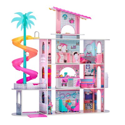 LOL Surprise OMG House Real Wood Dollhouse With 85+ Surprises for Kids Ages  8+