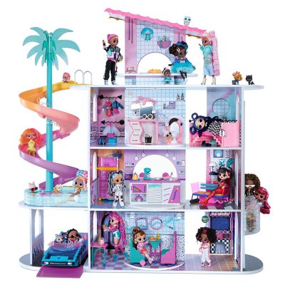 Doll House For Little Girls With 85 Wooden Interactive Furniture LOL Surprise 