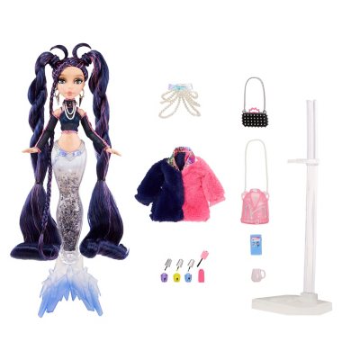  MERMAZE MERMAIDZ™ Winter Waves Kishiko™ Mermaid Fashion Doll  with Color Change Fin, Glitter-Filled Tail and Accessories : Electronics