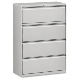 Hirsh 36" x 52½” 4-Drawer Lateral File Cabinet, Select Color