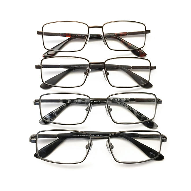 I.Image Men's Metal 4-Pack Reading Glasses, Select Power