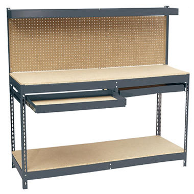 Edsal Heavy Duty Workbench with Double Drawer