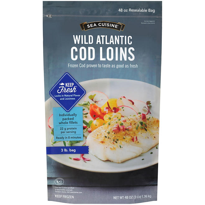 Sea Cuisine Wild Atlantic Cod Loins (48 oz.)
